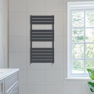 NRG 1200x600mm Flat Panel Heated Towel Rail Radiators Bathroom Rad Anthracite