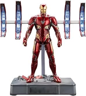 HiPlay ZD Toys Anniversary Series Collectible Figure Full Set: Iron Man MK50 Floating Cannon Scene Set (1909-50), 1:10 Scale Miniature Action Figurine MK50CJ