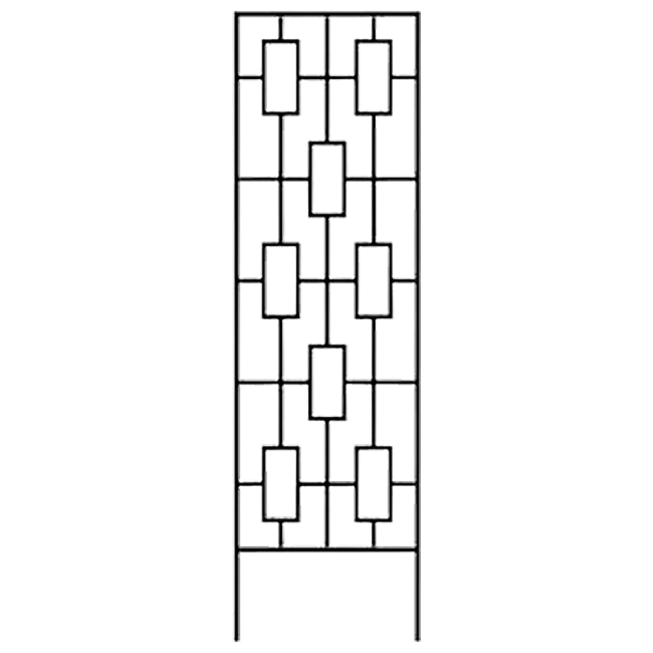 Contemporary Trellis, Black, 78" H