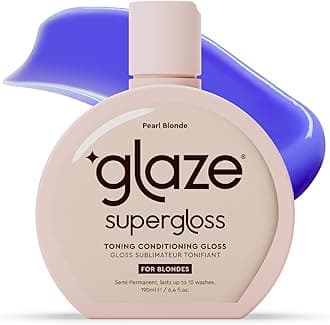 Glaze Supergloss Color Conditioning Gloss – Hydrating Semi-Permanent Color Hair Gloss & Shine Boost – Color Depositing Mask - Vegan, Cruelty-Free – 6.4 Fl Oz - Pearl Blonde - Purple Toner