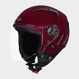 STUDDS Vogue ISI Certified Open Face Motorcycle Helmet for Men and Women with Clear Visor