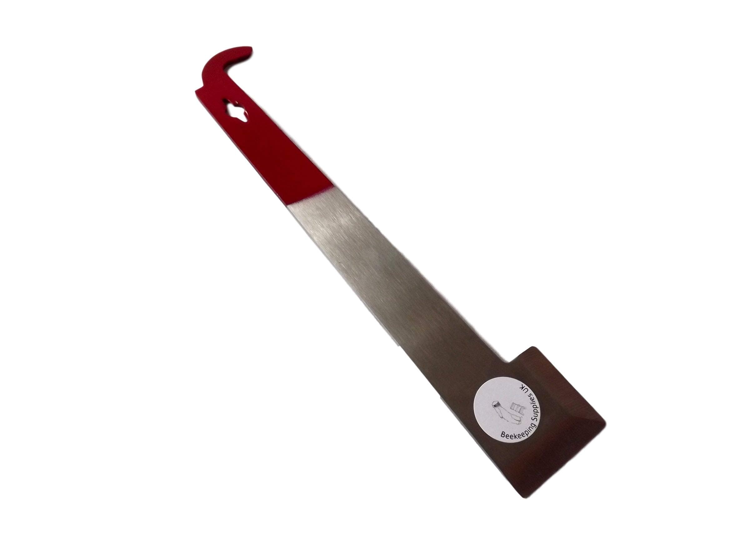 Ltd - Hive Tool - J Type Hive Tool Stainless Steel - Half Red Hive Tool - 27cm - 132g