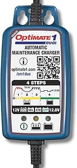 1 Duo 12V Lithium and Lead Acid Motorcycle Automatic Battery Charger Maintainer