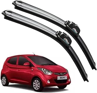 CARNYX Frameless Windshield Wiper Blades, Front Car Wipers Set of 2, Noise-Free, Durable Performance Compatible with (Hyundai Eon (2012-2017) (D-22,P-14))