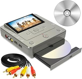DVD Recorder, VHS to DVD Converter Machine, VCR/Camcorder/Tape/Player/TV to USB Device/SD Card/HDD, Smart Phone WiFi to DVD/USB/SD/HDD Copy, Free APP Digital Converter【with 10 DVDs & AV Cable】