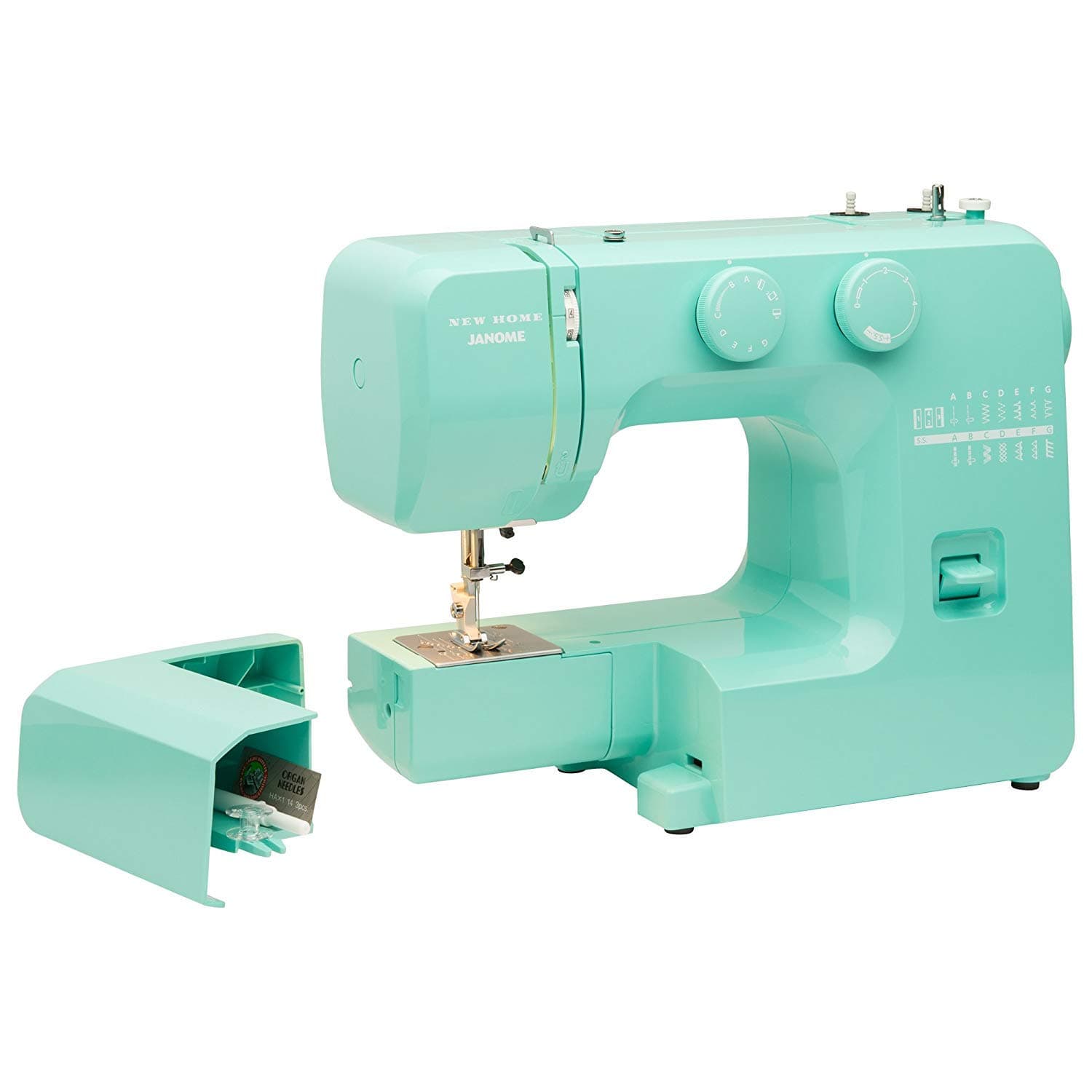 Arctic Crystal Easy-to-Use Sewing Machine with Interior Metal Frame, Bobbin Diagram, Tutorial Videos, Made with Beginners in Mind for Garments, Patchwork, Light Quilting