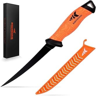 Speed Demon Pro Fillet Knife - Razor Sharp G4116 German Stainless-Steel Blade, Professional Level Knives for Filleting and Boning, Non-Slip Handles, Includes Protective Sheath