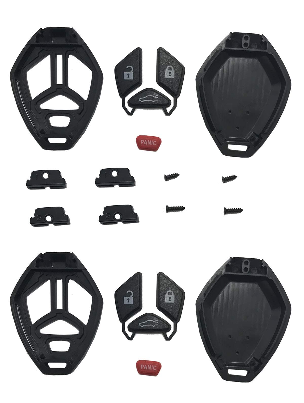 Key Fob Shell Case Fit for Mitsubishi Eclipse Galant Lancer Endeavor Outlander 4 Buttons Replacement Keyless Entry Remote Key Fob Cover Housing (BL-2)