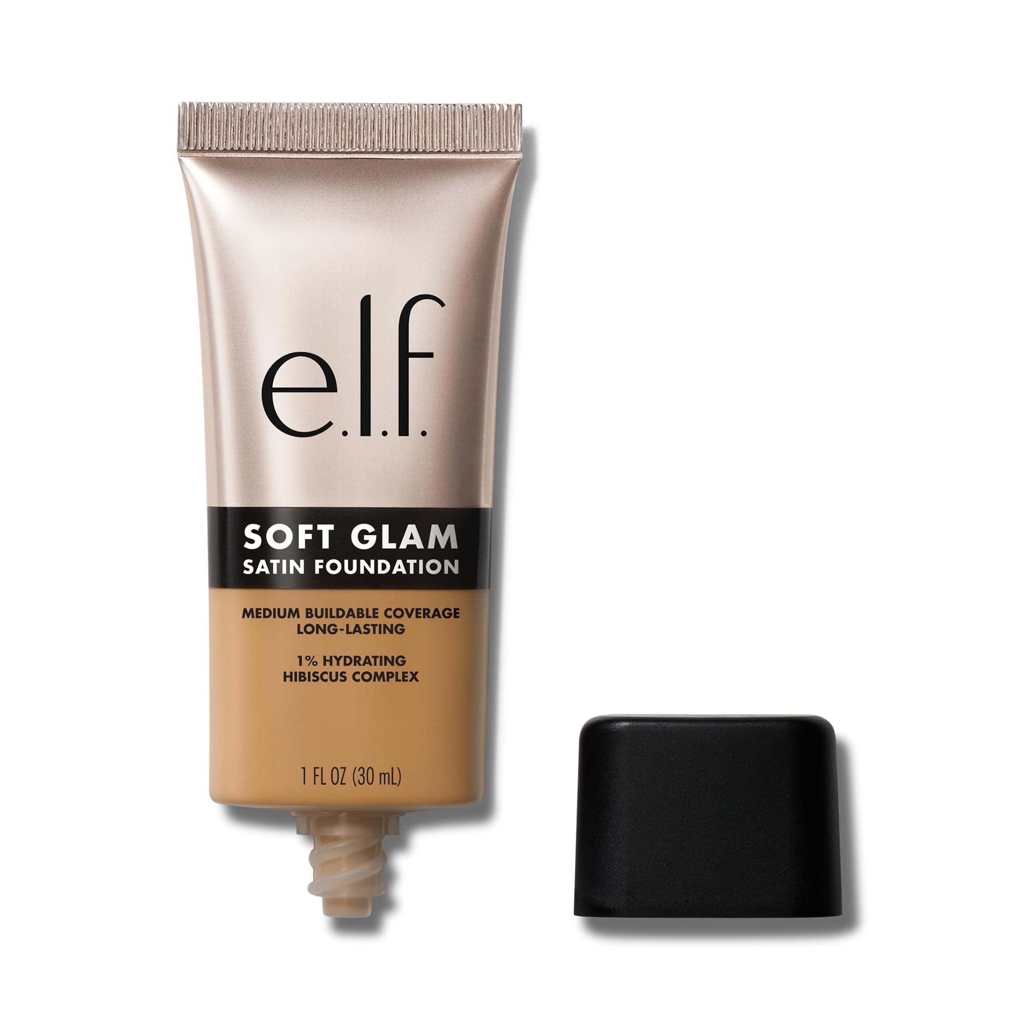 e.l.f. Soft Glam Foundation, Medium Coverage, Long-Lasting & Buildable Foundation For A Smooth, Satin Finish, Vegan & Cruelty-Free, 40 Tan Warm