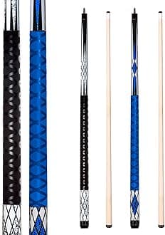 'Joovon Pool Sticks Set of 4 and Pool Sticks Set of 2 with 13mm Cue Tip 58'' Pool Cue with Rubber Anti-Skid Sleeve'