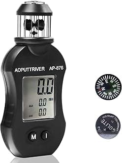 Anemometer Handheld Wind Direction Anemometer, AP-876 Wind Cup Anemometer Air Speed Meter Digital Anemometer for Measuring Air Speed Air Volume for HVAC Vents Boat Sailing Shooting