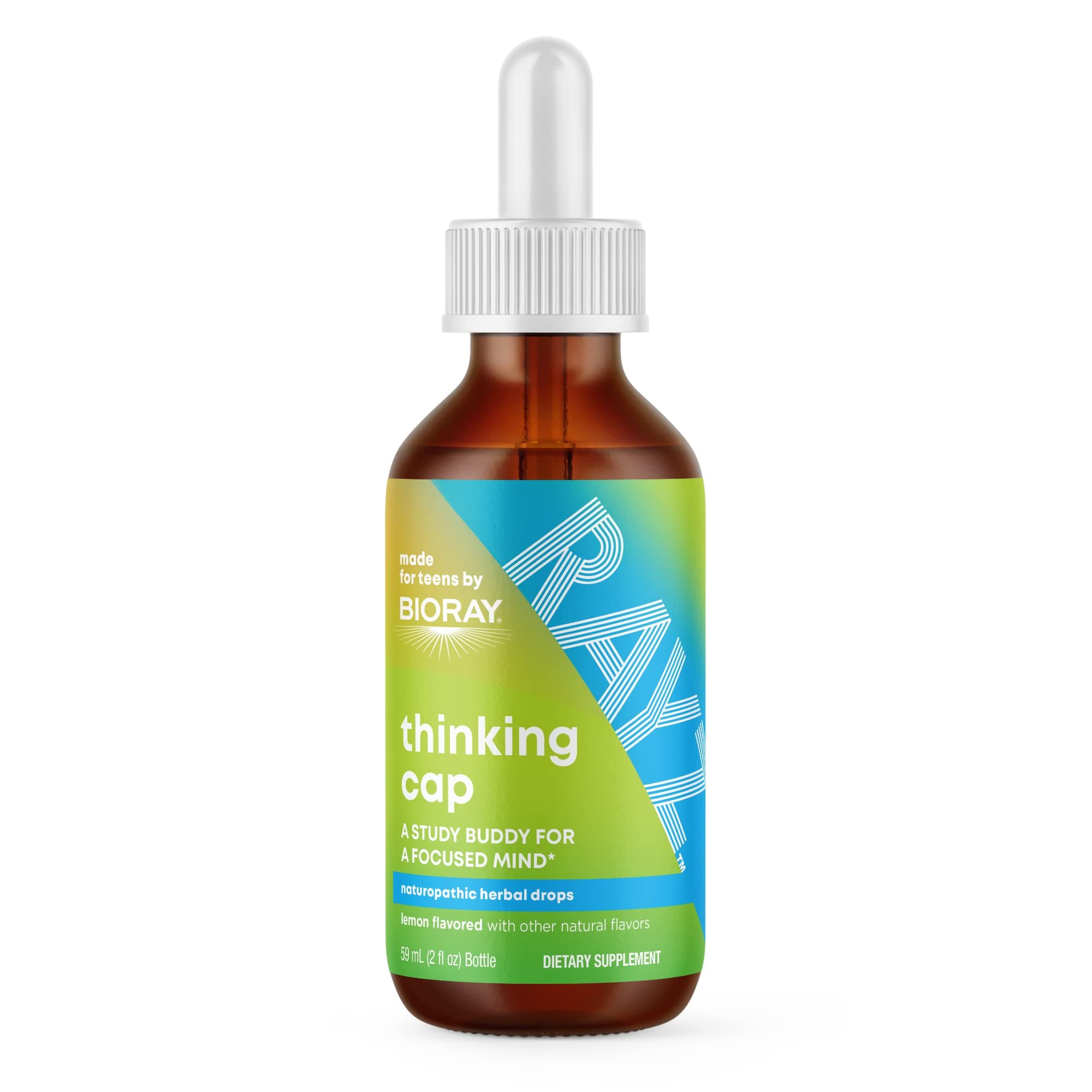 RAYZ Thinking Cap, Lemon Flavor - 2 fl oz - Cognitive Function Support for Teens 12-18 Years Old