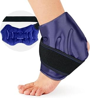 Ankle Ice Pack Wrap for Swelling, Ice Pack for Ankle Injuries Reusable, Cold Compress Therapy for Feet Pain Relief, Ankle Ice Wrap for Sprains, Achilles, Tendonitis, Plantar Fasciitis Blue