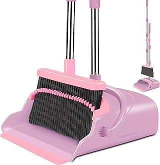 Pink Broom and Dustpan Set