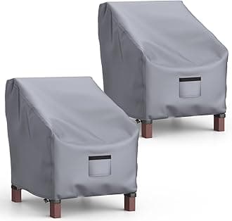 Mrrihand Patio Chair Covers, Lounge Deep Seat Cover, Heavy Duty Outdoor Lawn Patio Furniture Covers (36" W x 34" D x 32" H - 2 Pack)
