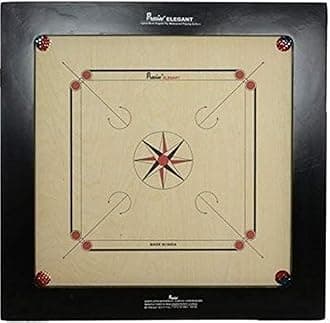 Precise Carrom Board Game Ply Wood with Coin, Striker & Powder Approved by Carrom Federation of India & International Carrom Federation - Champion 20mm