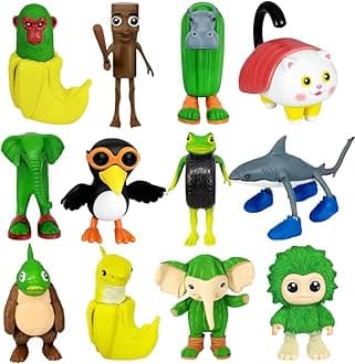 Italian Brainrot Action Figures Set,Funny Collectible Figures for Kids & Adults,Tralalero Tralala-Inspired,Creative Shark,Monkey and More Toys,Safe Gifts for Fans Ages 6+ (I-12PCS)