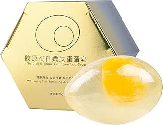 Collagens Soaps | Natural Ingredients and Oils Cute Egg Soaps 80g Perfume Scented Bath Soaps, Handmade Collagens Oils Soaps