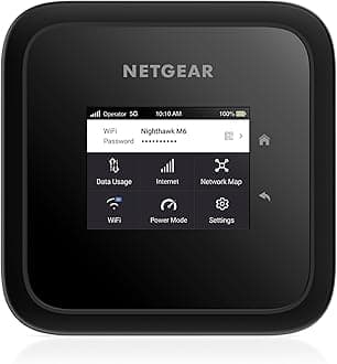 Nighthawk M6 5G Mobile Hotspot, Router with Sim Card Slot, Modem, Portable WiFi Device for Travel, Unlocked with Verizon, AT&T, and T-Mobile, WiFi 6, 2.5Gbps (MR6150)