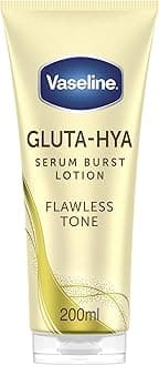 Vaseline Gluta-Hya Flawless Tone Serum Burst Lotion Moisturiser – Body Lotion with GlutaGlow™, Glycerol, Hyaluron & Antioxidants 10x Stronger Than Vitamin C*, Reduces Dark Spots in 5 Days 200ml