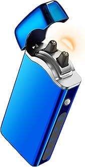 Lesbri Big Arc Lighter Magical “Flame” USB Rechargeable Plasma Electric Cool Lighter (Blue)