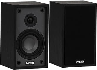 Dayton Audio Classic B40 Bookshelf Speakers, 4" Woofer & 1" Tweeter, Passive 2-Way Design, 30W RMS, for Music, TV & Home Audio Systems – Black