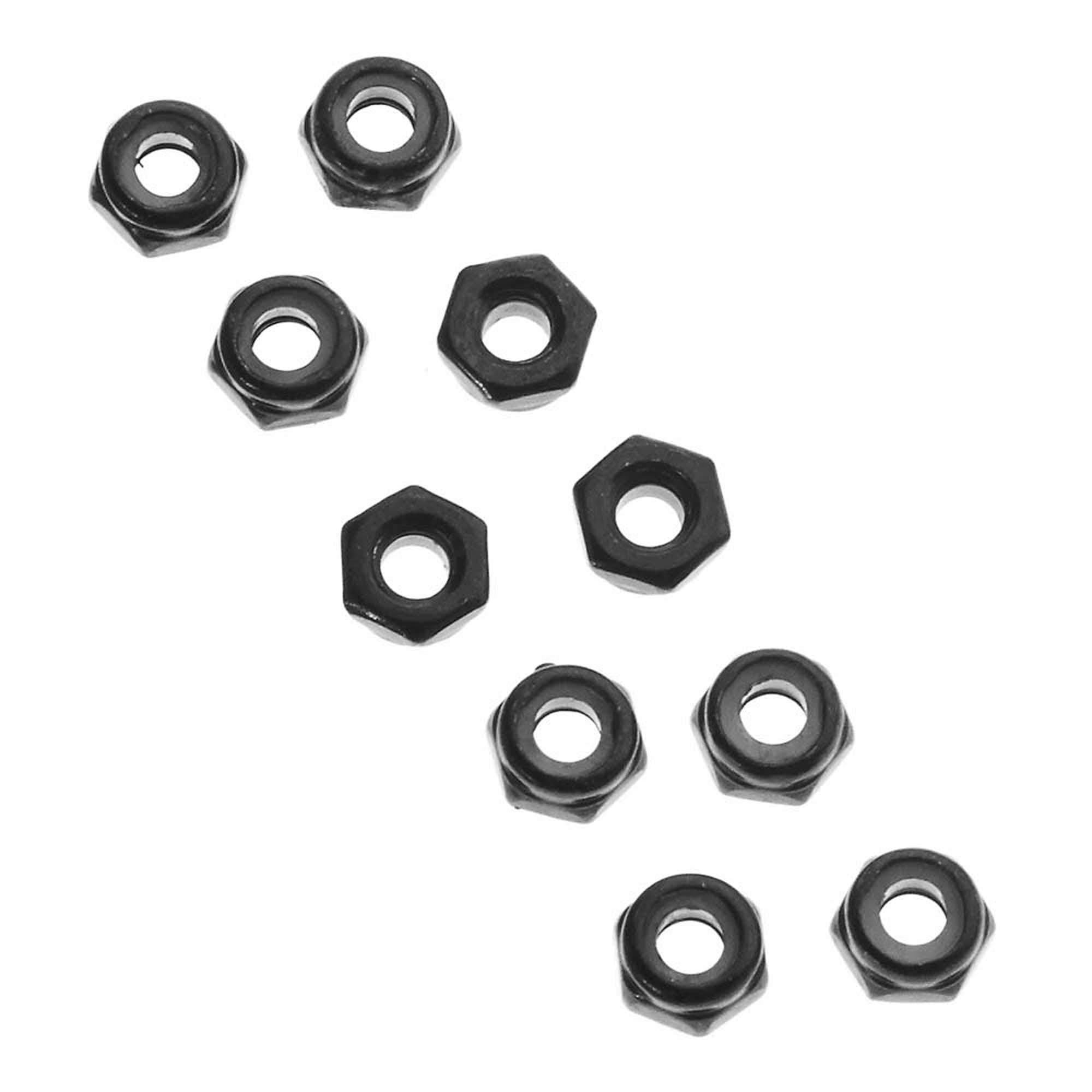 Axial Thin Nylon Locking Hex Nut M3 Black (10), AXIC1052