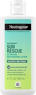 Sun Rescue After Sun Replenishing Lotion with Aloe Vera, Mint Extract, & Vitamin E, 24-Hour Moisture for Healthy Glow for Sensitive Skin, Vegan, Non-Comedogenic Lotion, 6.7 oz