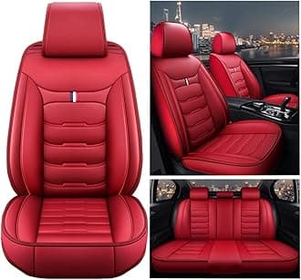 Leather Car Seat Covers Full Set for Ford Mustang/Mustang GT/Mustang MACH 1 3-Doors, Waterproof Front Rear Custom Seat Cushions Protectors Auto Four Seasons Universal Breathable Interior Accessories