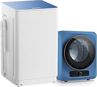 Auertech Portable Washer and Dryer Combo Set, 18 lbs Fully Automatic Washing Machine, 1.5CuFt Portable Dryers, Compact Washer and Dryer for Apartment, RV, Dorm