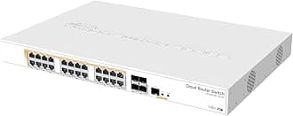 328-24P-4S+RM Cloud Router Switch, CRS328-24P-4S+RM (Cloud Router Switch 800 MHz CPU, 512MB RAM, 24xGigabit LAN (all PoE-out), 4xSFP+ cages, RouterOS L)