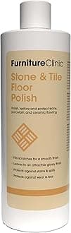 Furniture Clinic Stone & Tile Floor Polish - Polish to a Glossy Sheen - Protects Against Stains - Fill Scratches & Reduce Wear – For All Natural Stone, Porcelain & Ceramic Floors - 500ml / 17fl oz