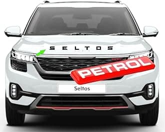 Carlooks SELTOS 3D Letters 3D Petrol Emblem 3D Logo Name Alphabets for Car Bonnet, Dickey and Doors -for All Cars – One Set_ Black