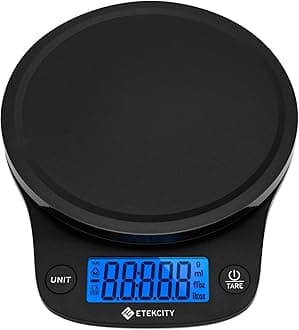 EK9000 0.1g Food Kitchen Scale, Digital Ounces and Grams for Cooking, Baking, Meal Prep, Dieting, and Weight Loss, 11 Pounds, Black