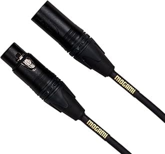 Gold XLR Stage Microphone Cable – 50 Ft | Ultra-Durable, Road-Ready, High-Fidelity Audio for Stage, Broadcast & Studio Use