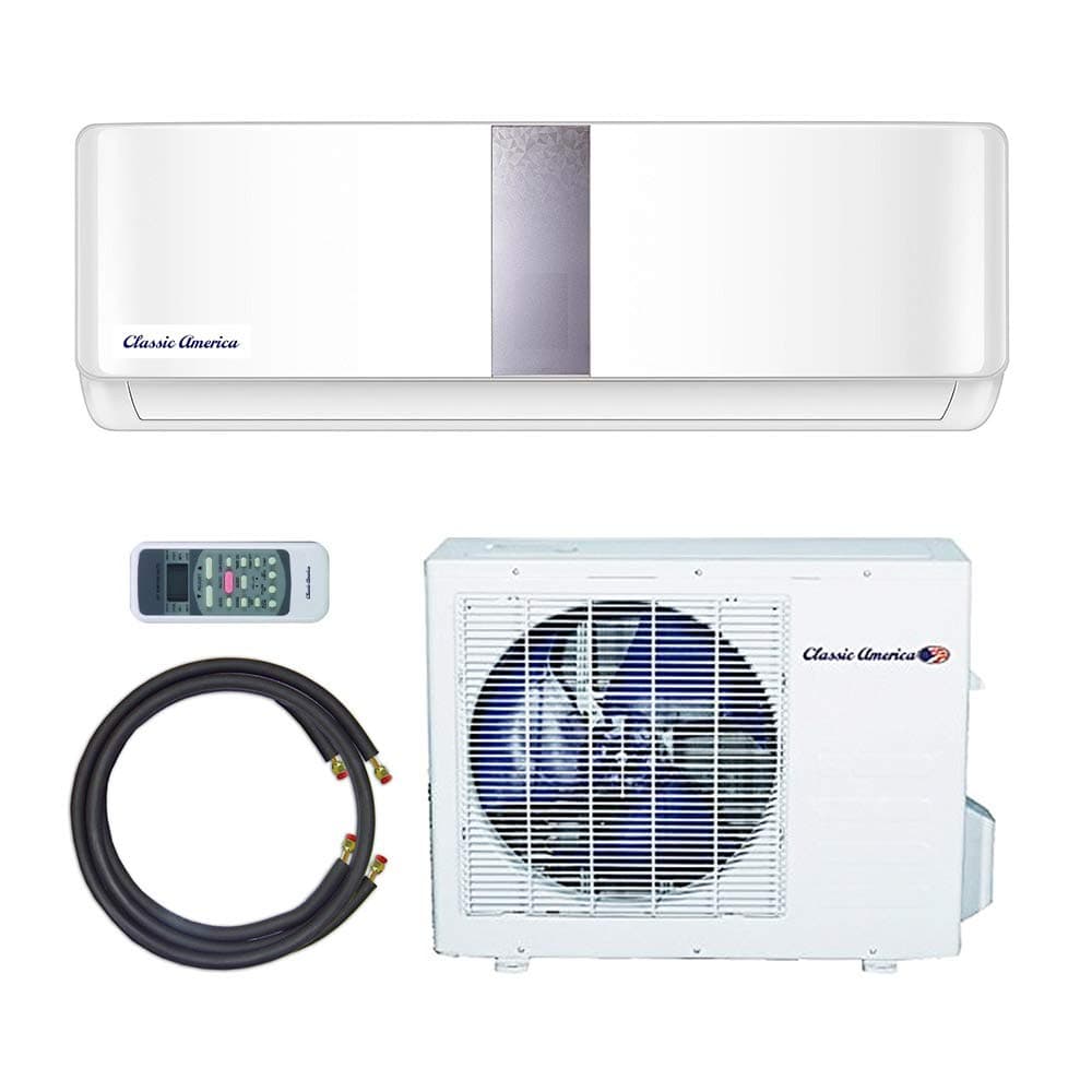 Ductless Wall Mount Mini Split Inverter Air Conditioner with Heat Pump, 9,000 BTU (1 Ton), 22 SEER 110-120 VAC, Full Set