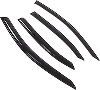 WD2-703 Dark Smoke 4 Pcs Set Window Visor (Outside Mount) Deflector Rain Guard Compatible with 2014-2016 Lexus IS250 IS350