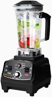 WantJoin Professional Blender, Countertop Blender ,Kitchen Blender Food Mixer 2200W, High Power Home and Commercial Blender with High Speed, Built-in Timer, Smoothie Maker 2200ml for Crushing Ice, Frozen Dessert, Soup,fish (Rubber)