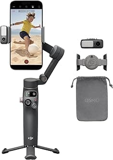 Osmo Mobile 7P Gimbal Stabilizer For Iphone,Android,Native Tracking,Lighting,3-Axis Phone Gimbal,One-Tap Edit,Built-In Extension Rod & Tripod,Phone Charging,Vlogging Stabilizer Youtube Video,Black