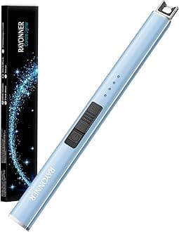 Lighter Electric Lighter Candles Lighter Rechargeable USB Lighter Arc Lighter (1Pack, Sierra Blue)