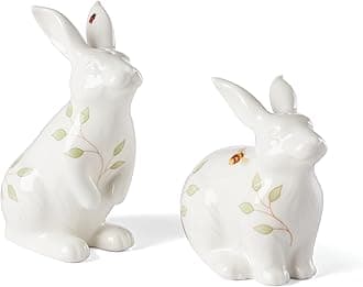 Lenox 893456 Butterfly Meadow Bunny Salt & Pepper, Porcelain, Multicolor
