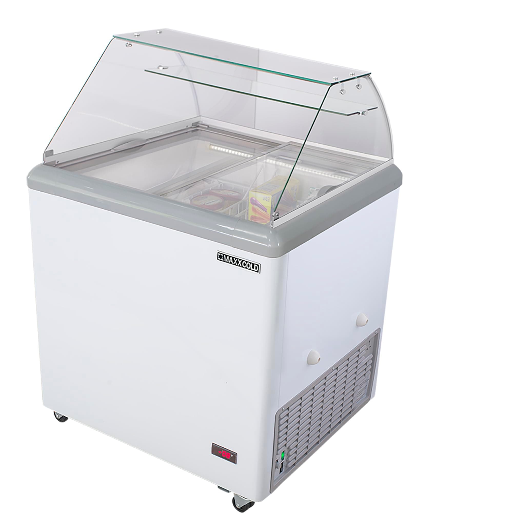 Maxx Cold MXDC-4 4 Flavor 7.5 cu ft Commercial Ice Cream Dipping Cabinet Freezer