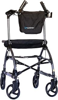 Journey UPWalker Standard – The Original Upright Walker – Premium, Lightweight Adjustable Upright Rollator Walker with Seat for Adults, Seniors & The Elderly