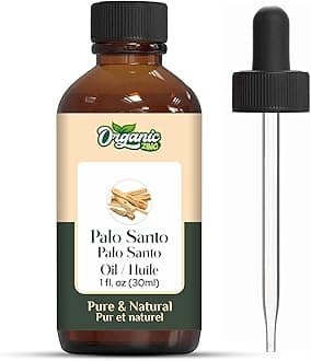 Organic Zing Palo Santo (Bursera graveolens) Oil | Pure & Natural Essential Oil for Aroma, Diffusers, Skincare & Hair Care- 30ml/1.01fl oz