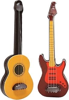 yueton 2PCS Mini Guitar Funny Small Musical Instrument Model for Birthday Gifts