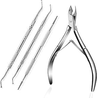 Ingrown Toenail Tool Kit: Ingrown Toenail Clippers, Ingrown Toenail File and Lifters, Under Nail Cleaner - Professional Pedicure Tools Set for Effective Treatment