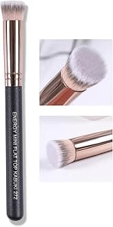 ENERGY Small Foundation Brush for Concealer Makeup Flat Top Concealer Brush Under Eye for Liquid Cream Powder Blending,Buffing Vegan Synthetic Bristles Face Makeup Applicator