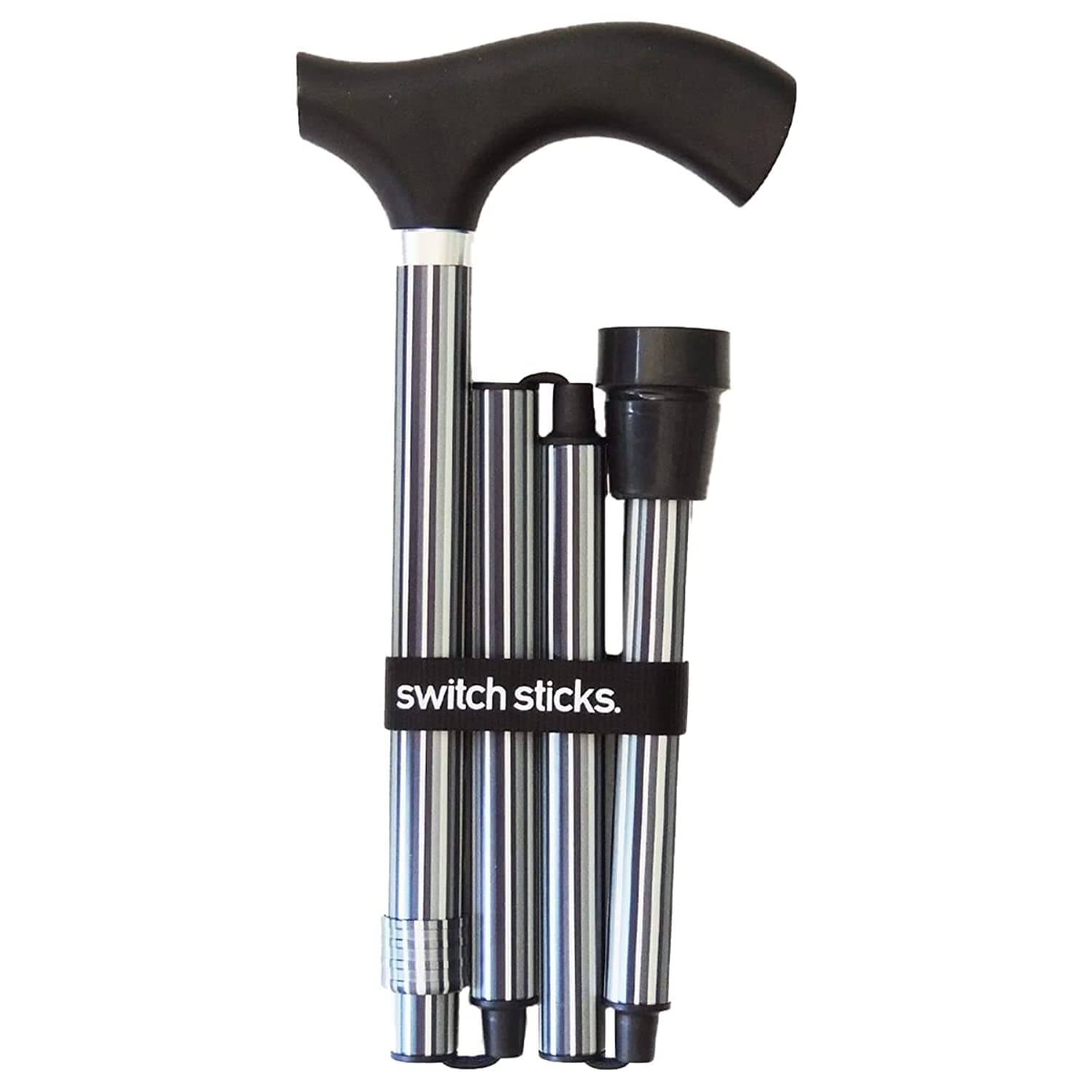 Switch Sticks Luxury Shadow Design Folding and Adjustable Walking Stick