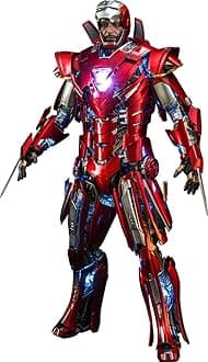 Hot Toys 1:6 Iron Man Mark XXXIII Armour Suit Up - Silver Centurion - Iron Man 3, Red