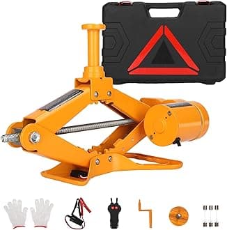 ROGTZ Electric Scissor Car Jack Kit 2 Ton 12V Portable Auto Car Lift with 14.6 Inch Range for SUV Sedan Floor Jack for Tire Change Roadside Emergency